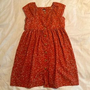Tea collection girls rustic red floral dress. Size 10